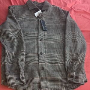Banana Republic Black and White Checkered Shirt